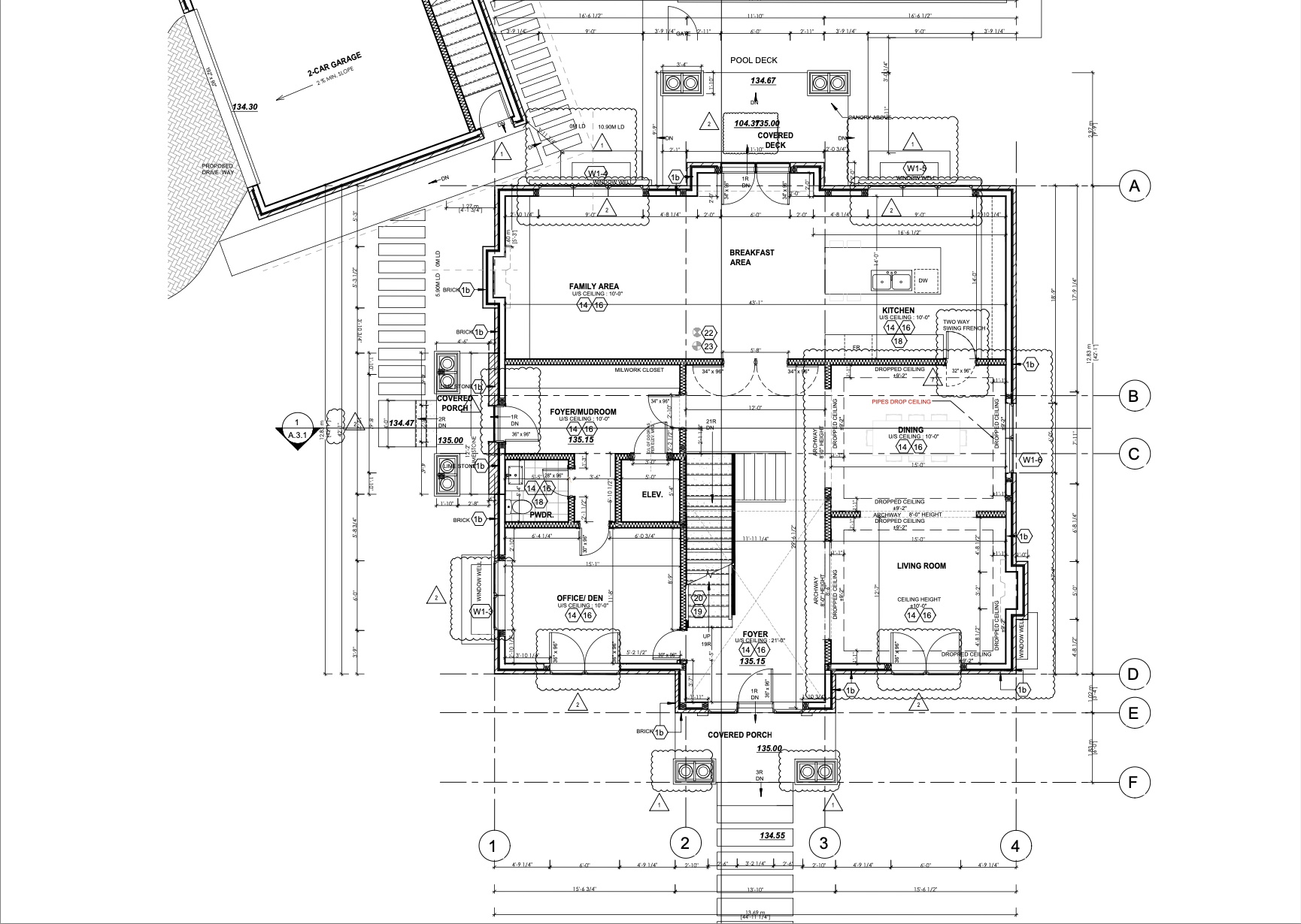 Main floor plan — The Addison Residence