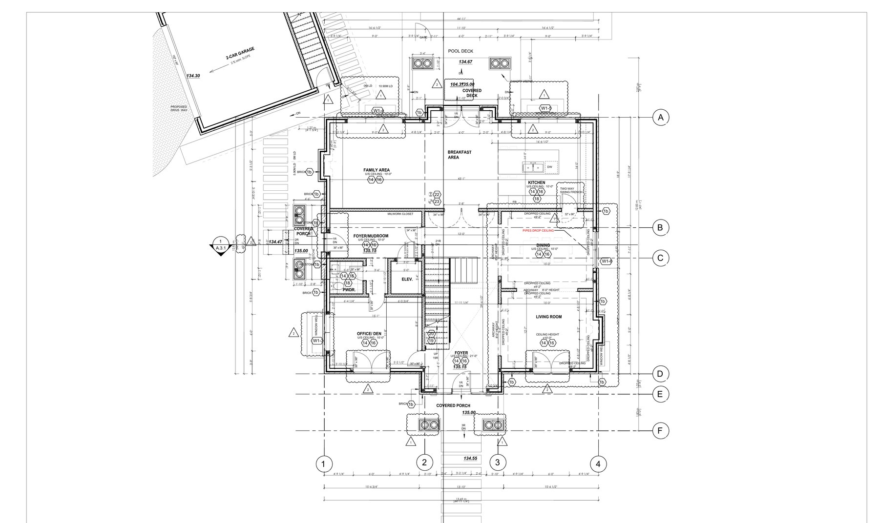 Main floor plan — The Addison Residence