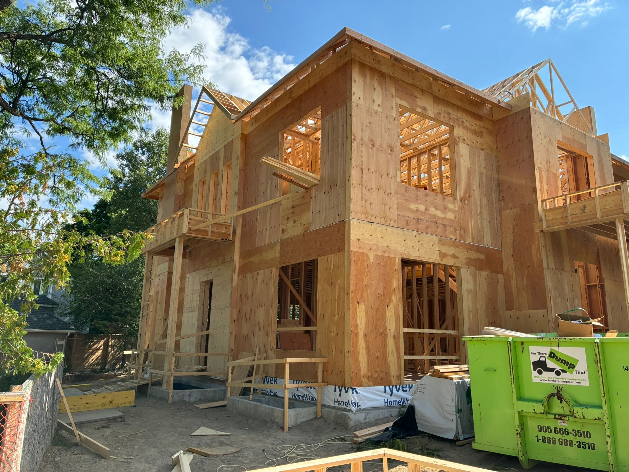 A Georgian home under construction