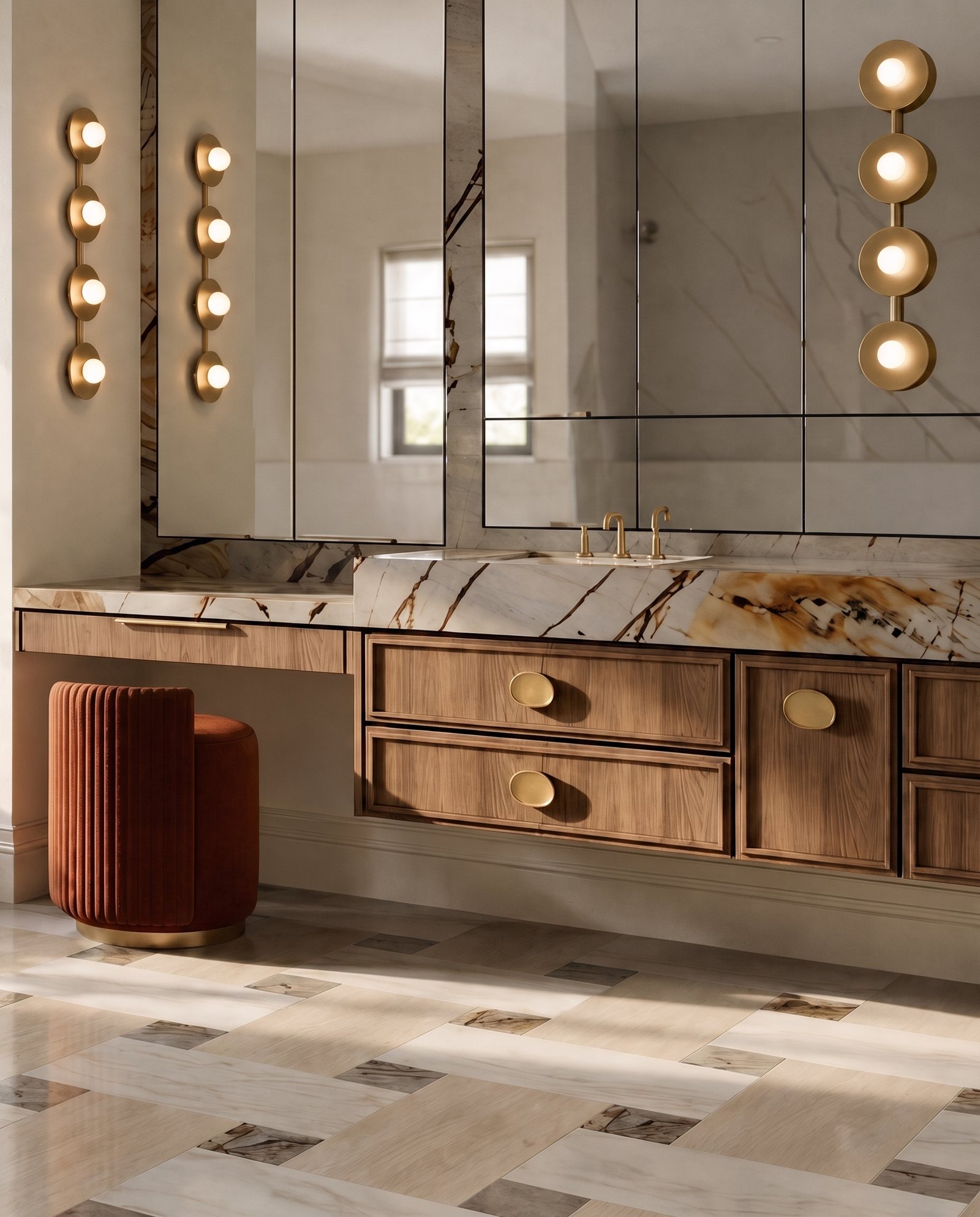Ensuite · vanity and mirror