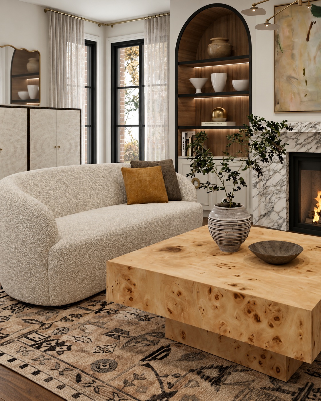 Family room · sofa and coffee table