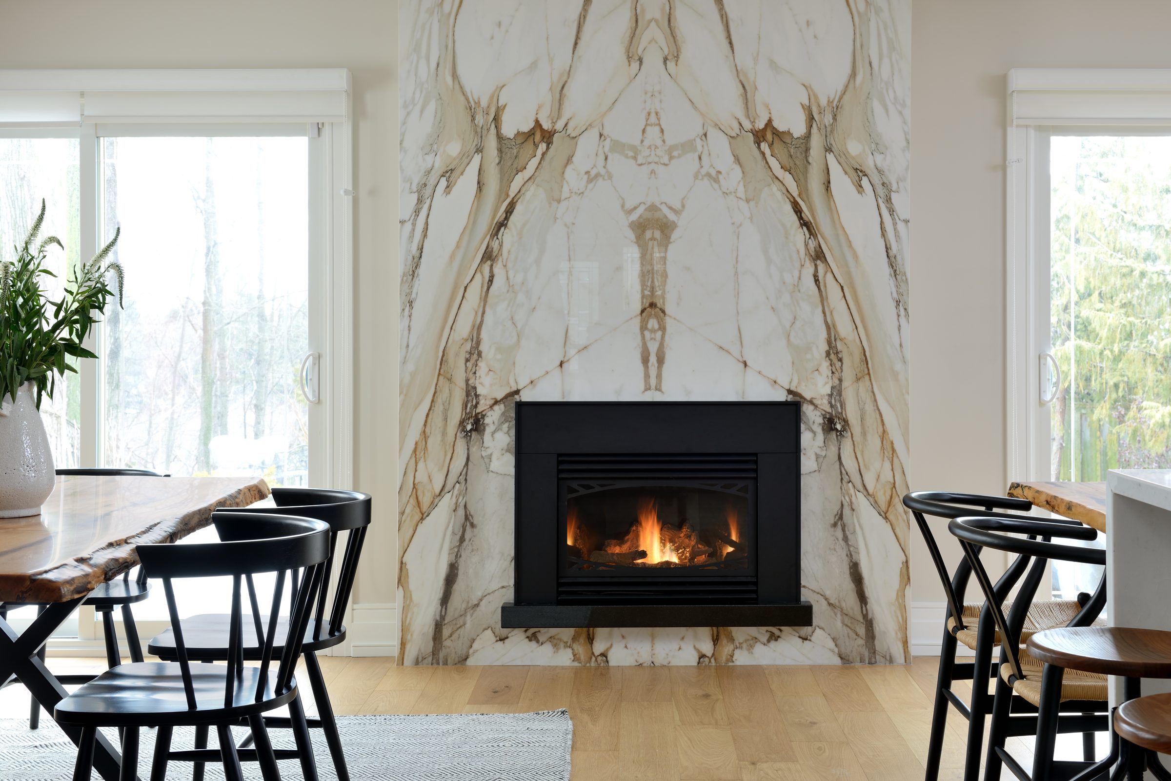 Great room fireplace