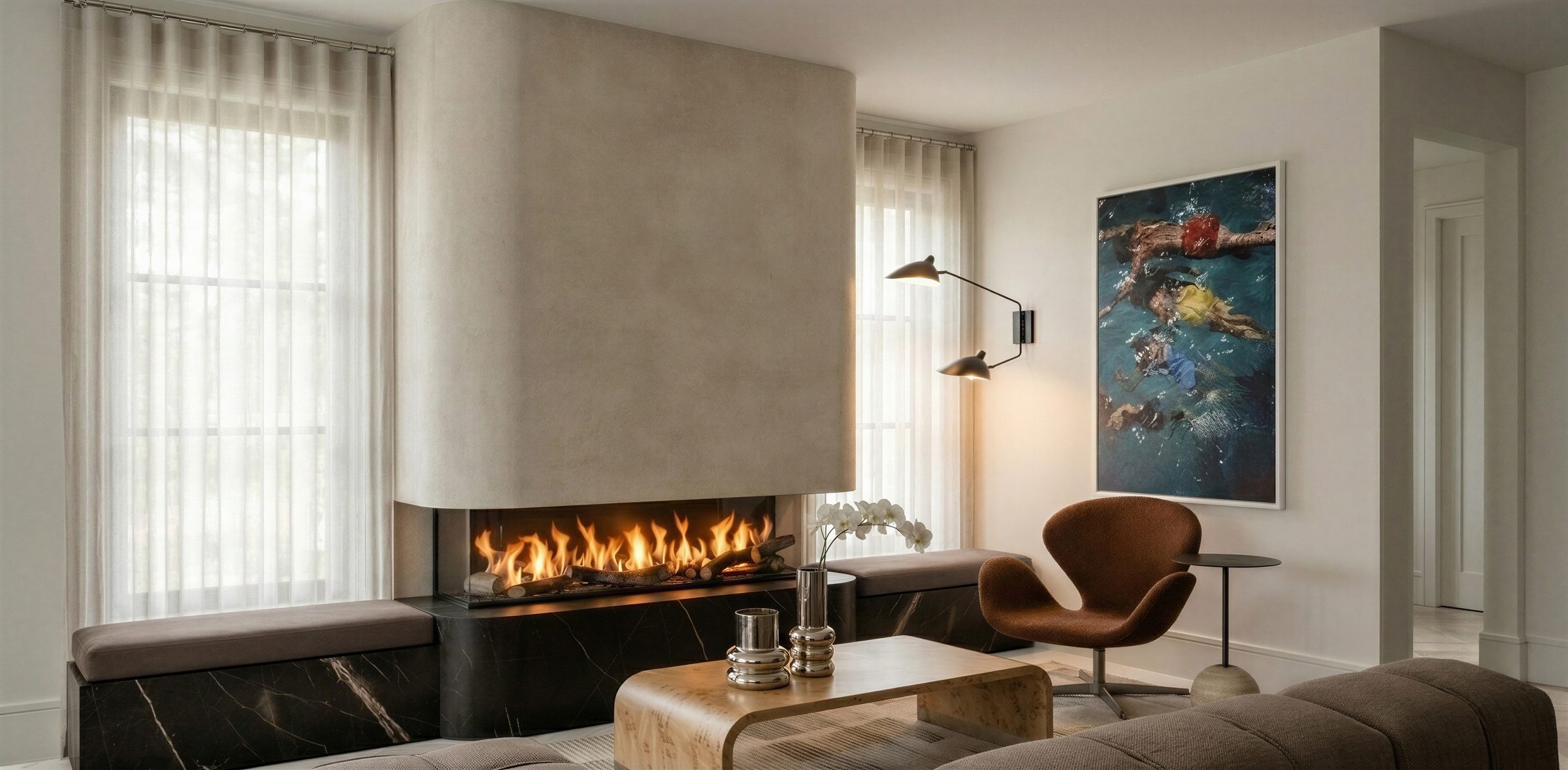 A renovated family room joined to the original house