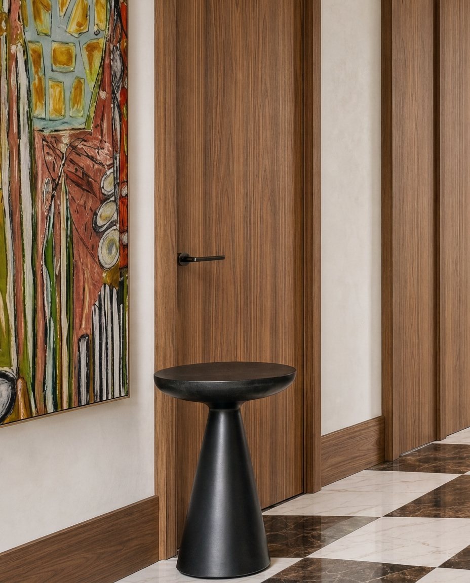 Foyer · checkerboard stone