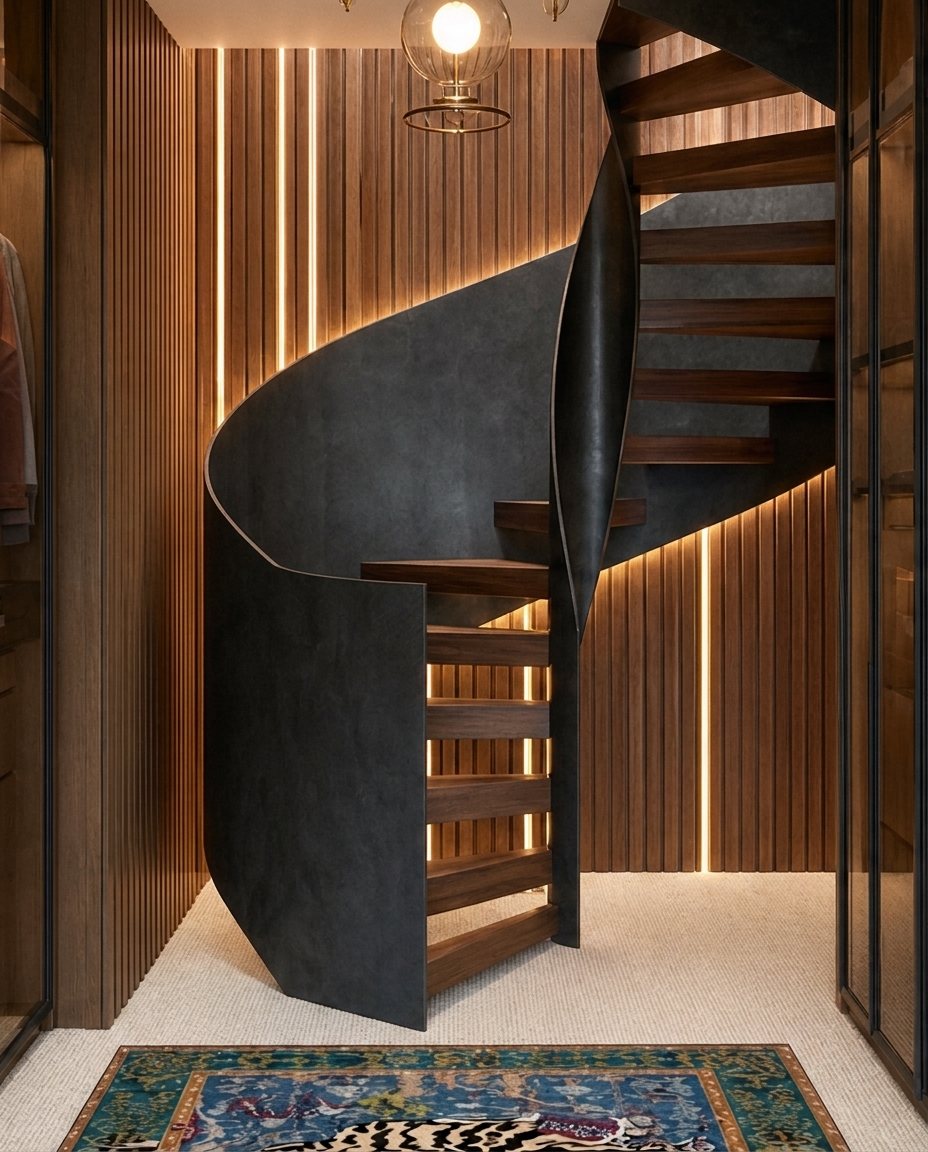 Stair · blackened steel spiral