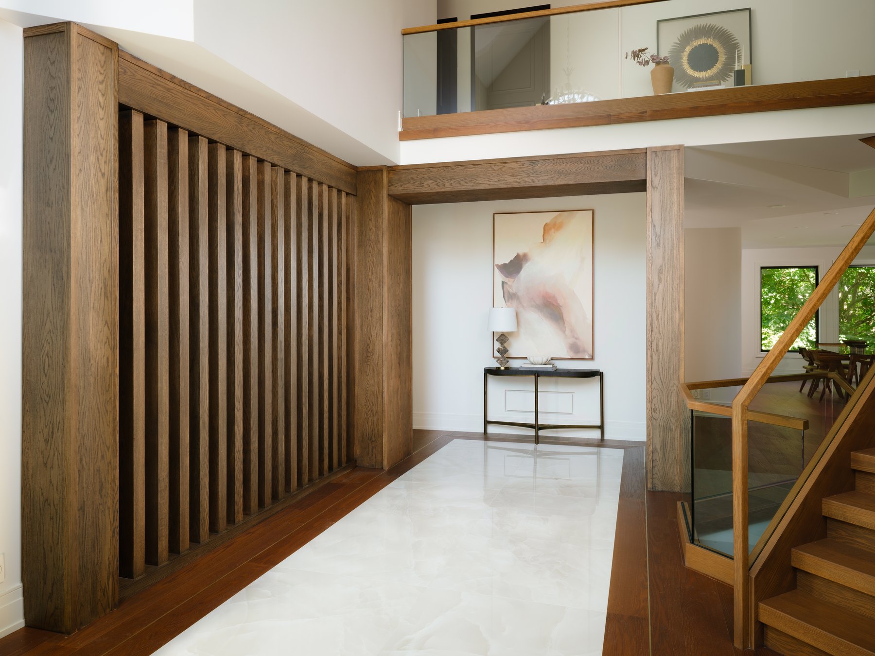 The millwork screen, up close — The Whitmore Residence