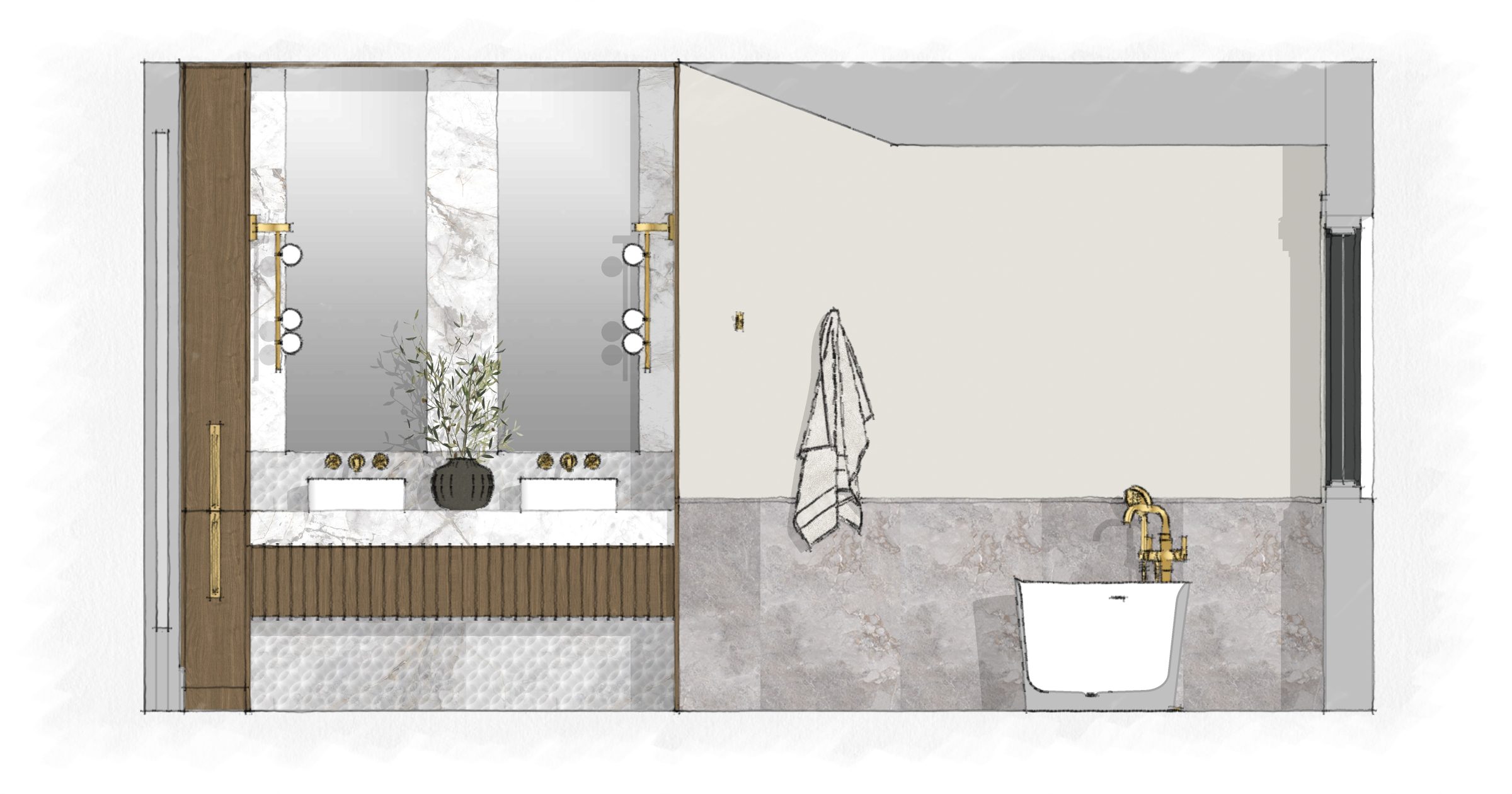 Ensuite elevation