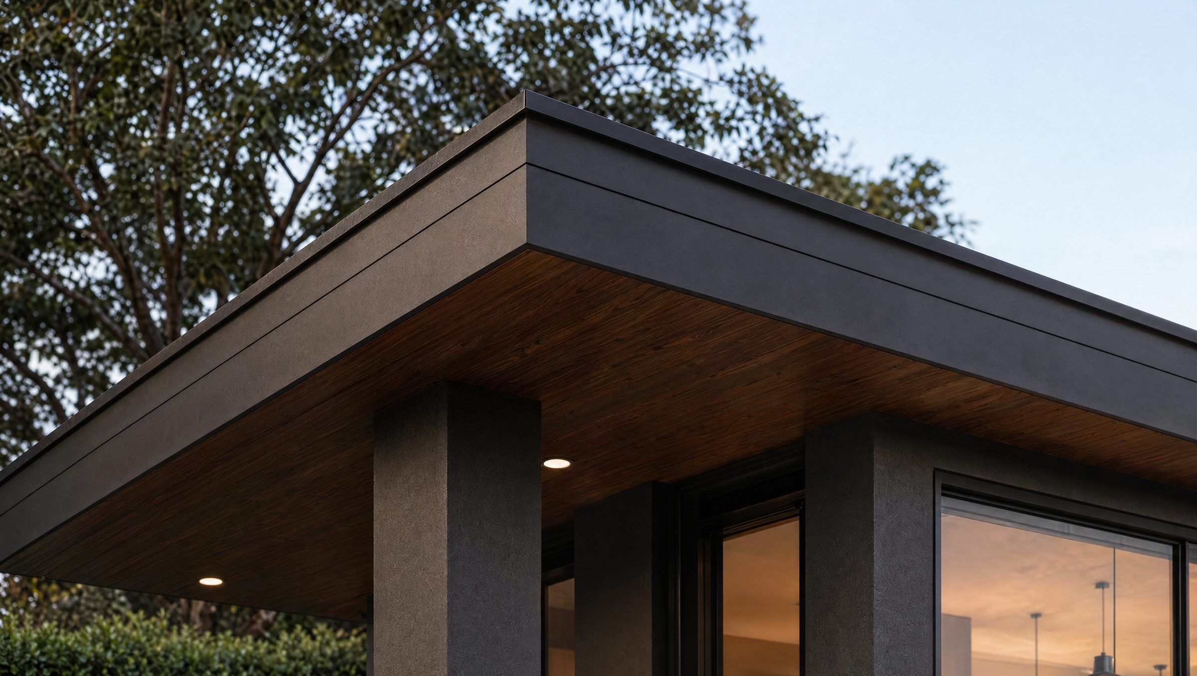 The Weaver cabana, a flat-roofed garden pavilion